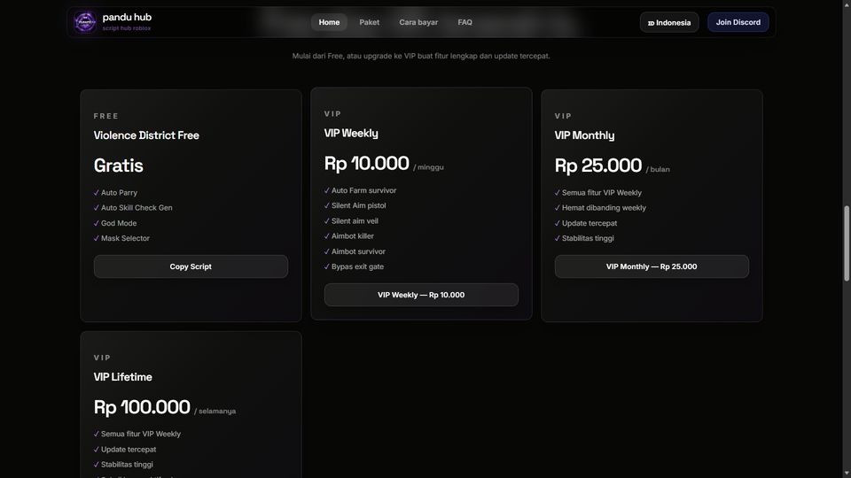 Tangkapan layar Pandu Hub 2